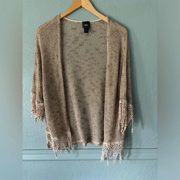 Daytrip | open front | lace detail | knit | cardigan | xs - Picture 1 of 9